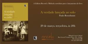 Convite Palestra e Lançamento Rio de Janeiro, 29 de março, 20 hs